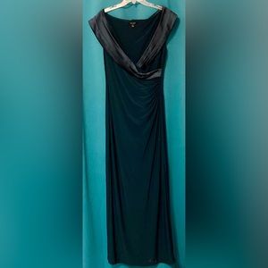 Ralph Lauren cocktail dress hunter green color size 14